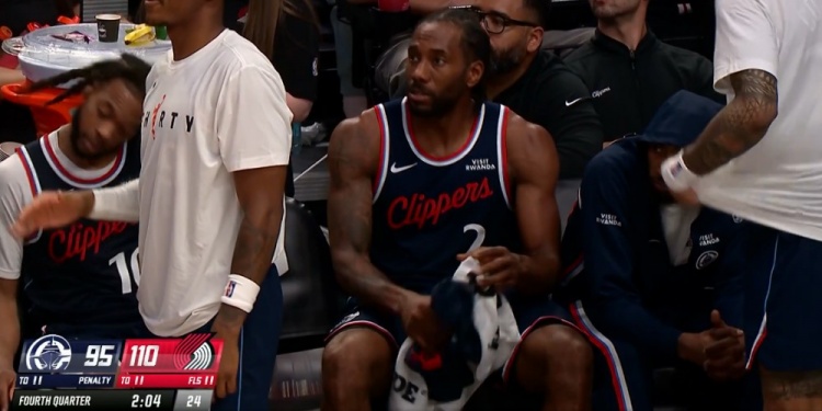 足球比赛直播-又投降了!伦纳德被换下场&快船落后15分宣布放弃